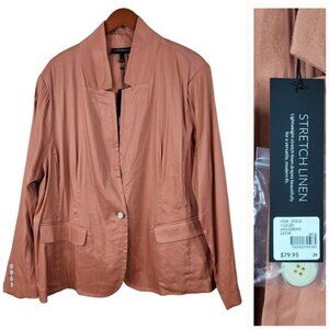 New Lane Bryant Blazer Jacket Plus size 28 Burnt Orange Professional Womens